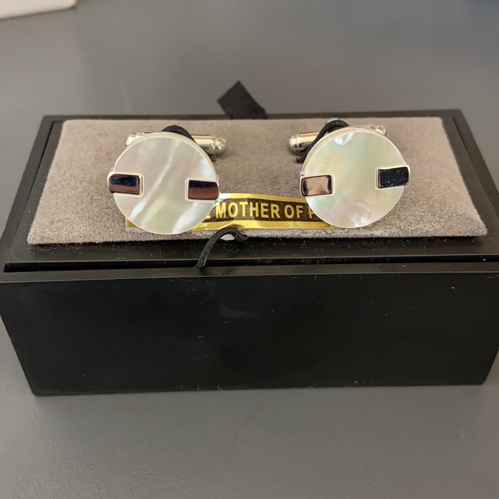 Cuff Links:  Mother of Pearl (Jos.A.Bank)